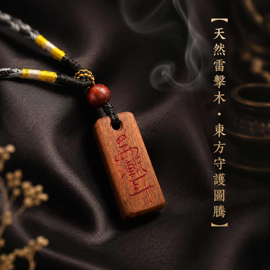 【玄運阁】天然雷擊棗木紫微諱吊墜｜傳統道家文化手作木質飾品