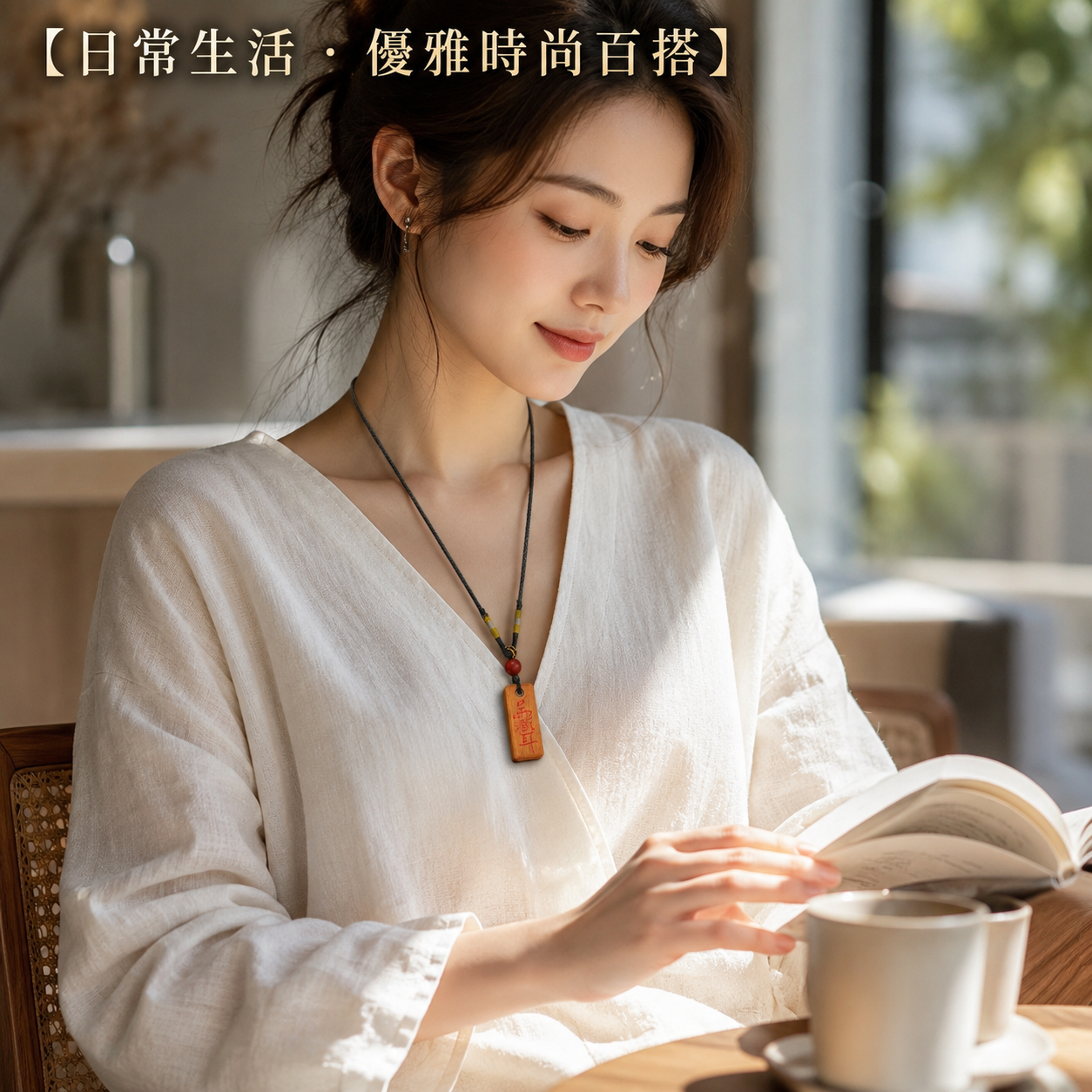 【玄運阁】天然雷擊棗木紫微諱吊墜｜傳統道家文化手作木質飾品