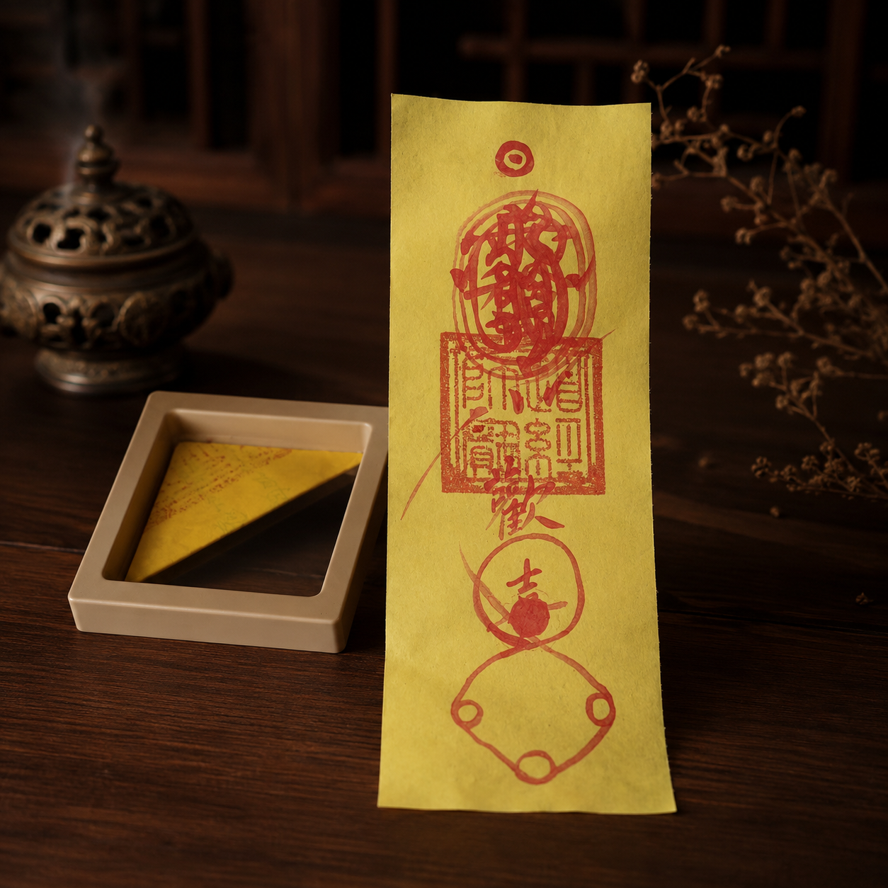 【玄運阁】道家手繪和合符｜傳統和合文化符箓｜人緣關係祝福收藏品