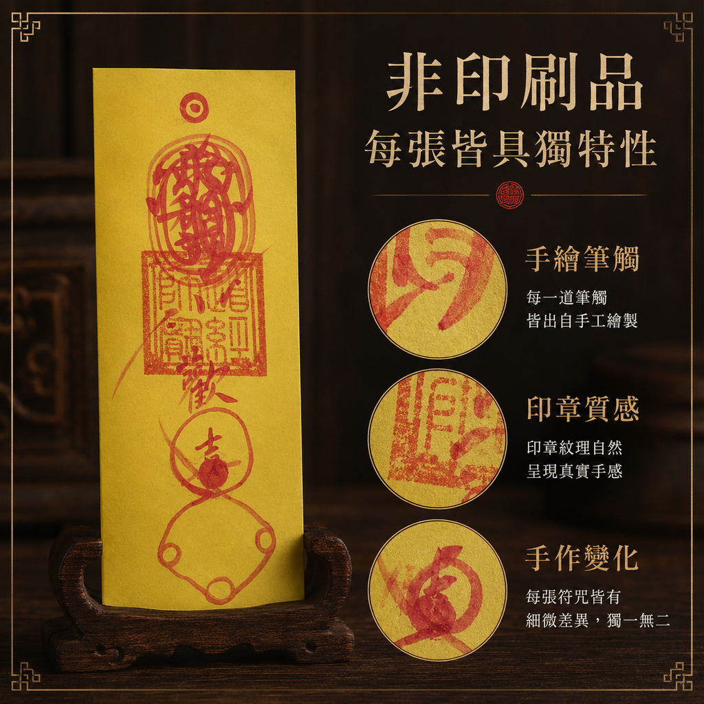 【玄運阁】道家手繪和合符｜傳統和合文化符箓｜人緣關係祝福收藏品