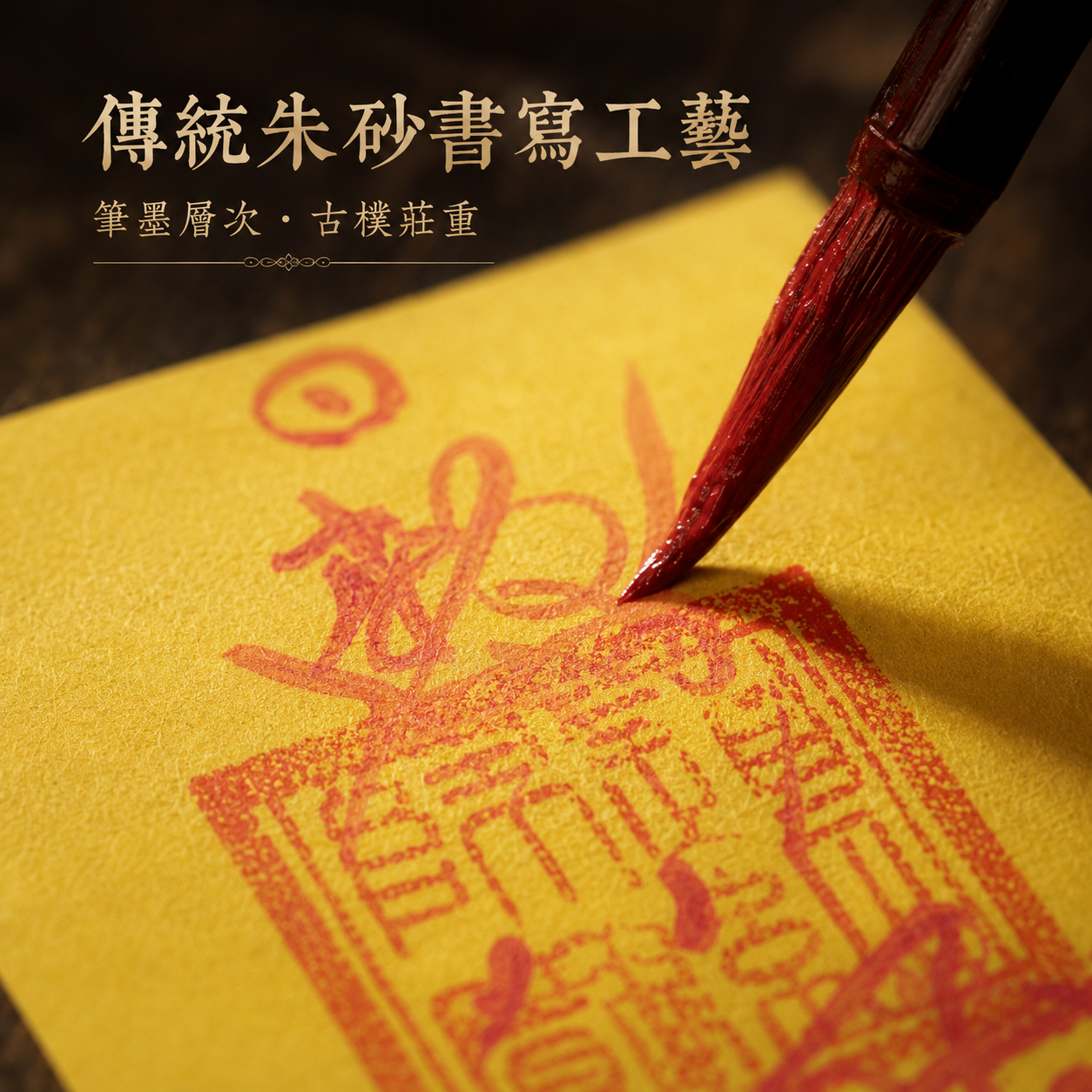 【玄運阁】道家手繪財神符｜趙公明元帥文化符箓｜傳統祝福收藏品