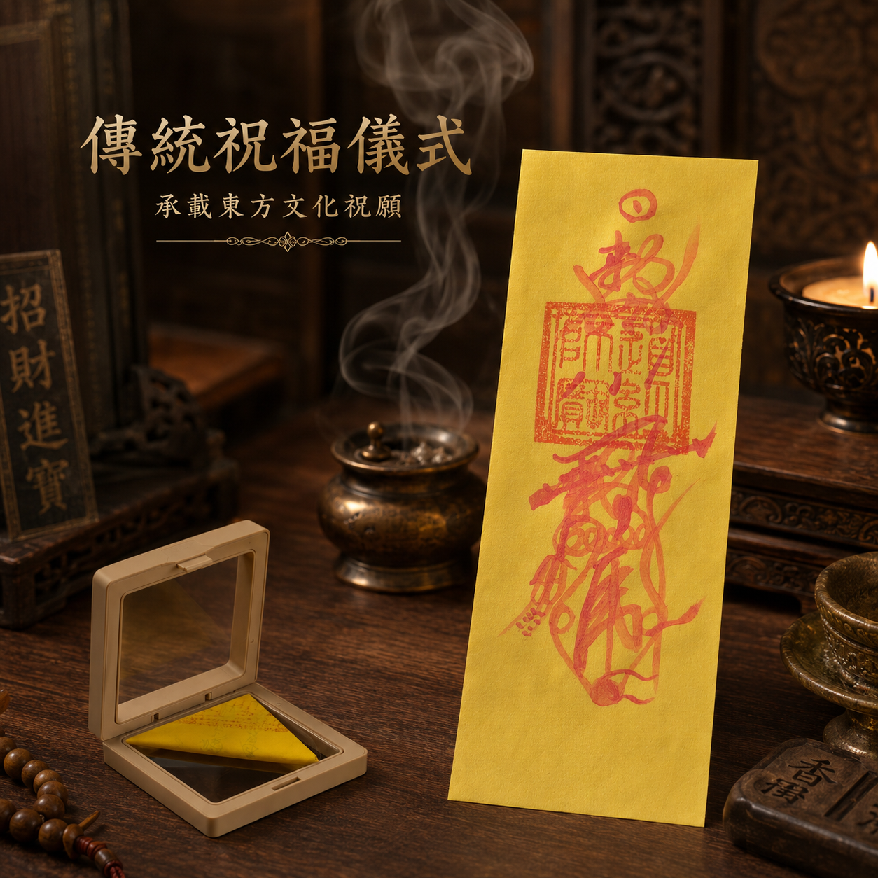 【玄運阁】道家手繪財神符｜趙公明元帥文化符箓｜傳統祝福收藏品