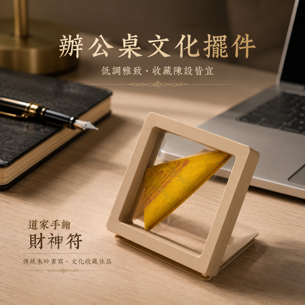 【玄運阁】道家手繪財神符｜趙公明元帥文化符箓｜傳統祝福收藏品