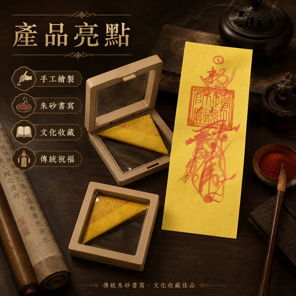 【玄運阁】道家手繪財神符｜趙公明元帥文化符箓｜傳統祝福收藏品