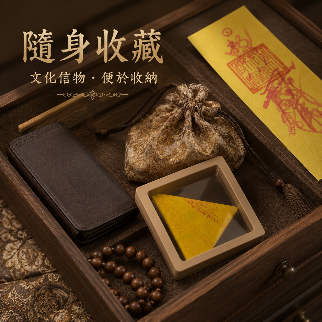 【玄運阁】道家手繪財神符｜趙公明元帥文化符箓｜傳統祝福收藏品